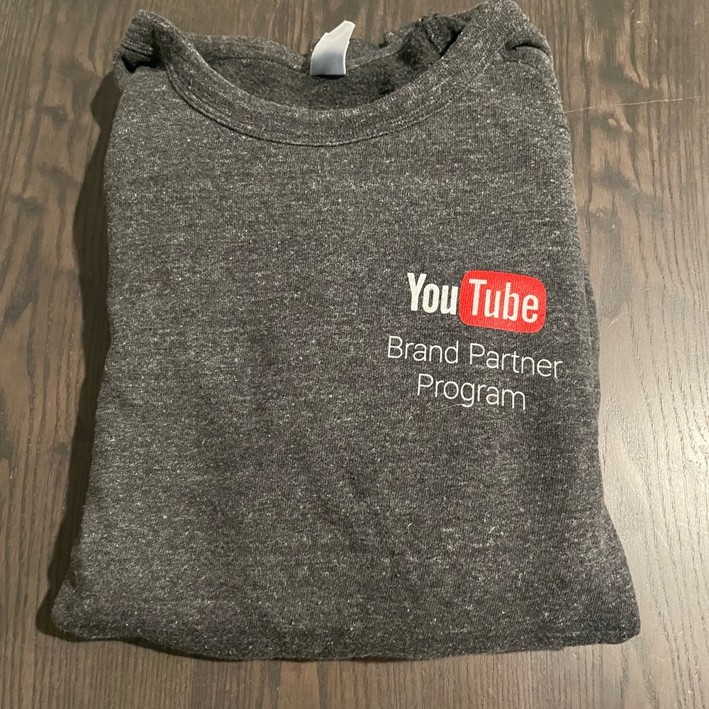YouTube brand partner program sweater size XL